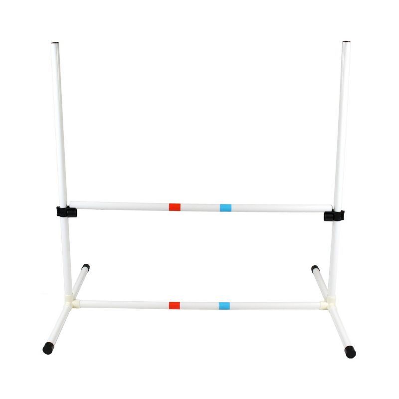 Adjustable White Plastic Dog Agility Bar Jump