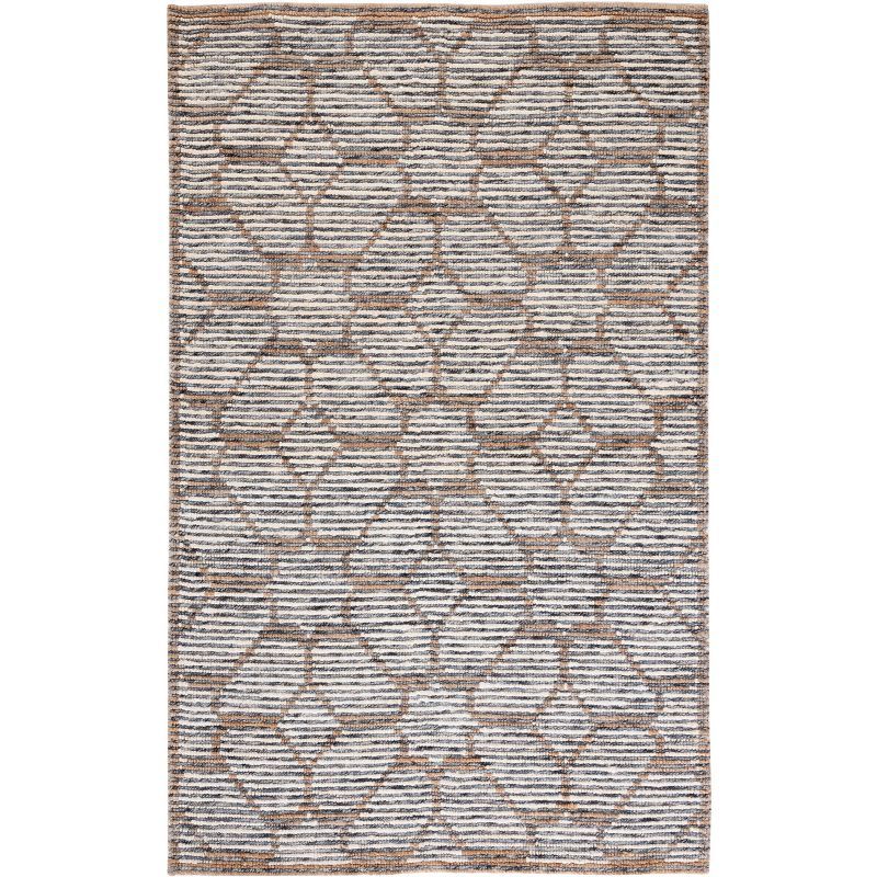 Ivory Wool Hand-Knotted 8' x 10' Rectangular Area Rug