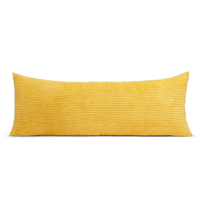 Mustard Yellow Corduroy Kids Body Pillow Cover 54x20