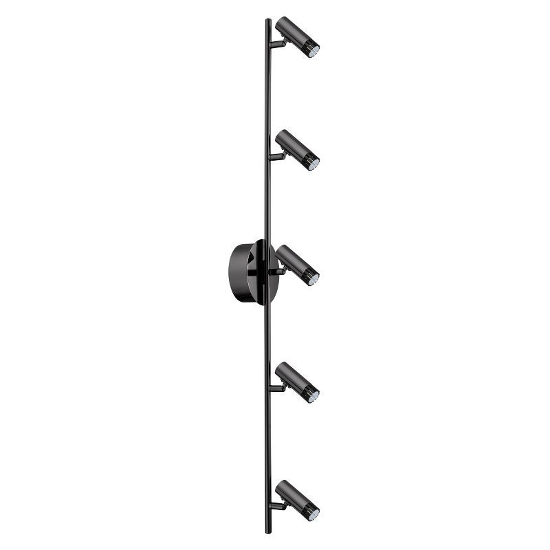 Lianello Black Chrome 5-Light Adjustable LED Track Light