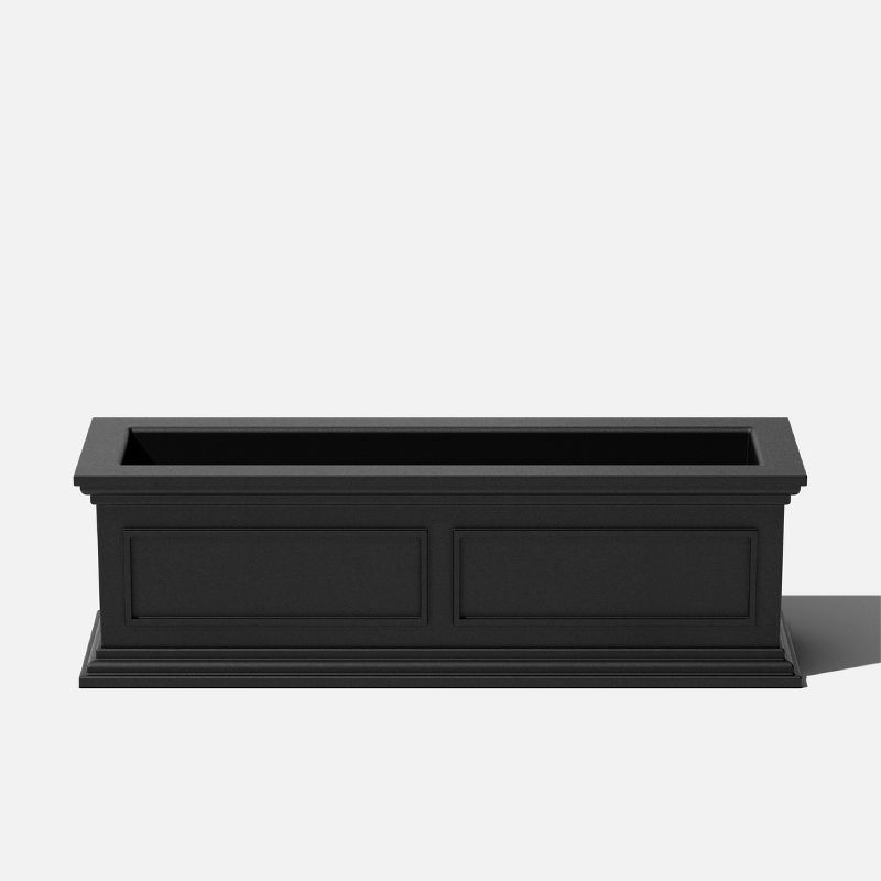 Brixton Black Recycled Plastic 36" Window Box Planter