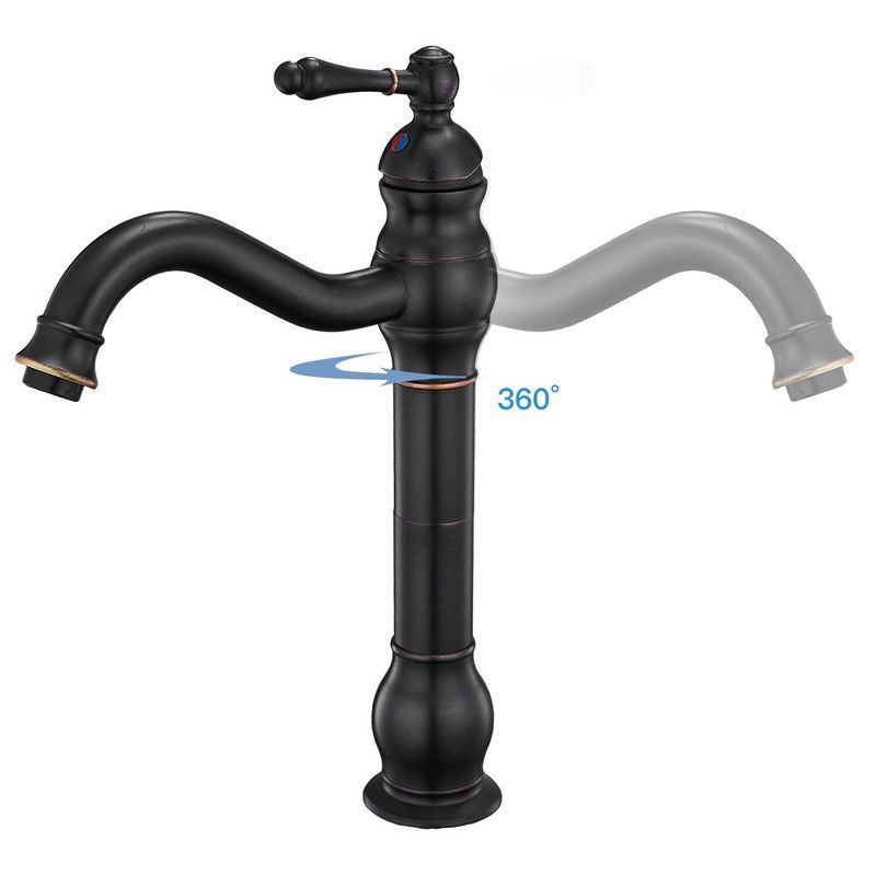 Oil-Rubbed Bronze Single Handle Vessel Bathroom Faucet