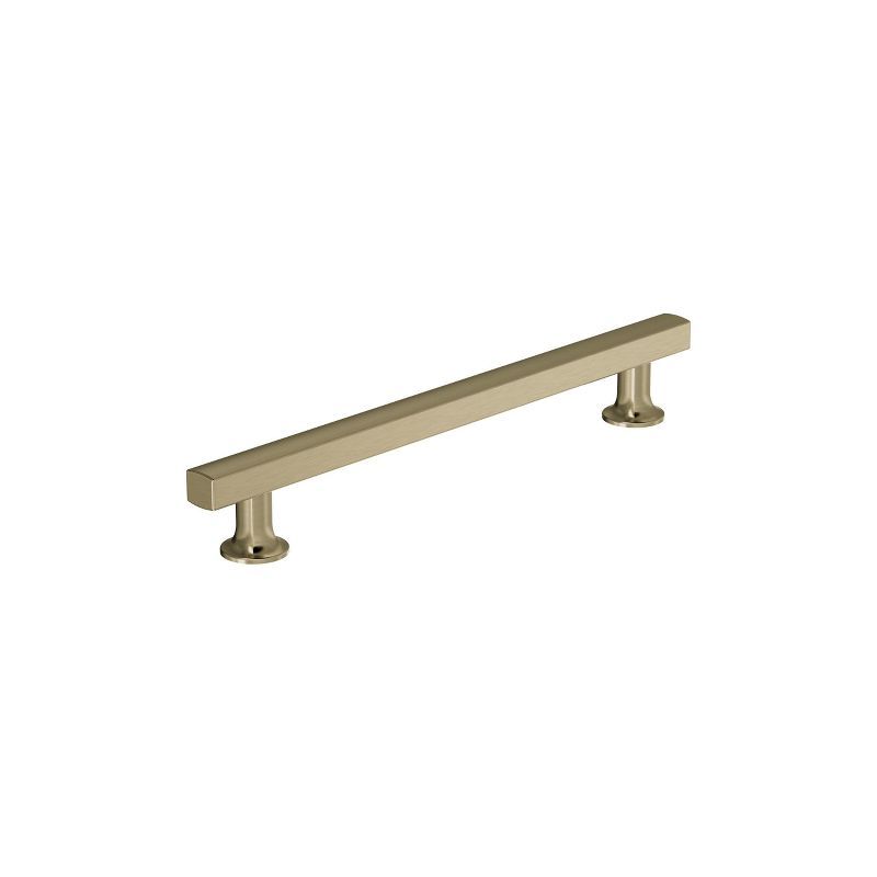 Everett 7-9/16 inch Golden Champagne Modern Cabinet Pull