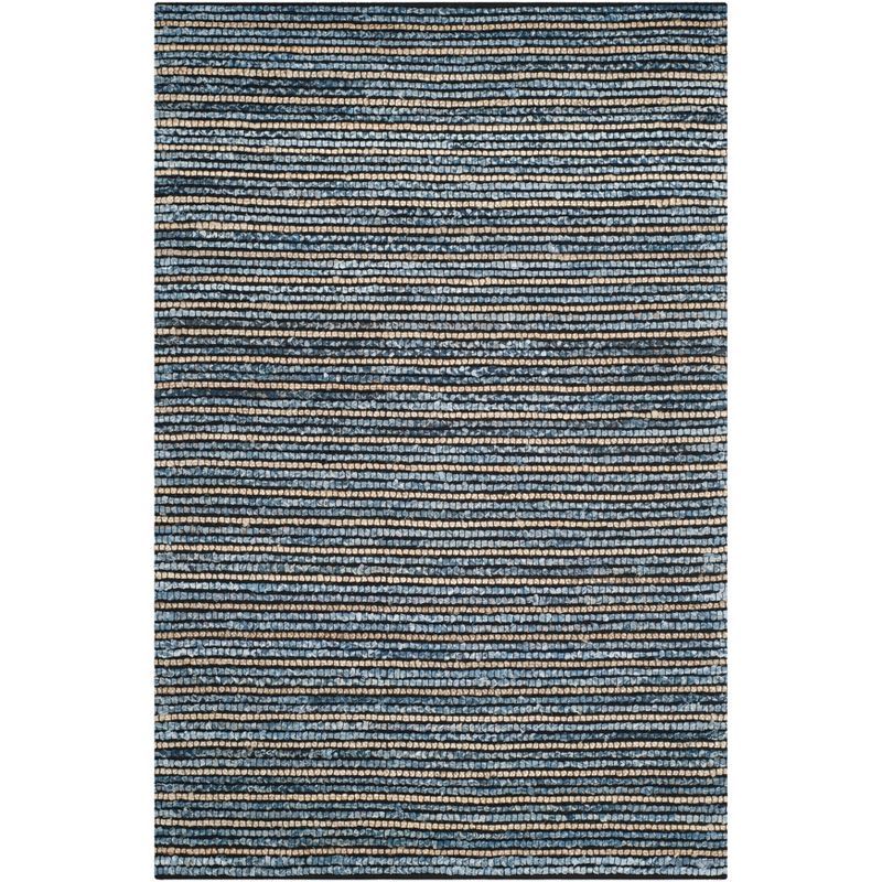 Cape Cod Blue Cotton Handmade 6' x 9' Area Rug