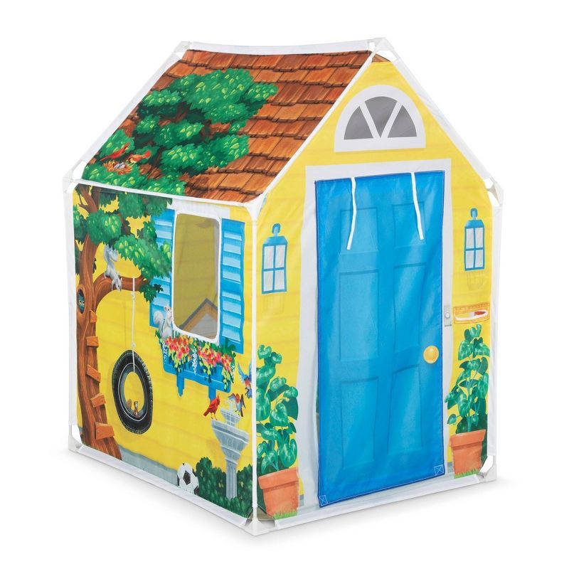 Cozy Cottage Fabric Play Tent with Storage Tote