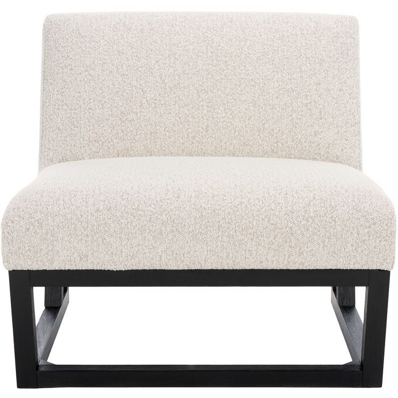 Kinsey Cream and Black Boucle Upholstered Slipper Chair