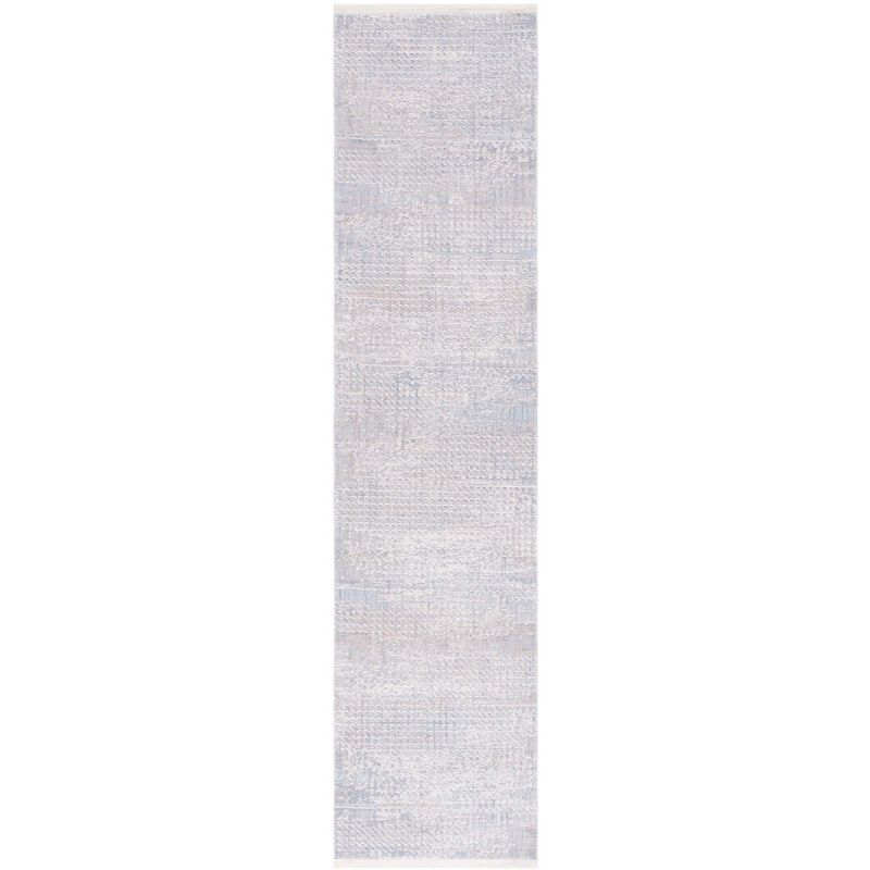 Marmara Blue and Ivory 2' x 8' Runner Rug