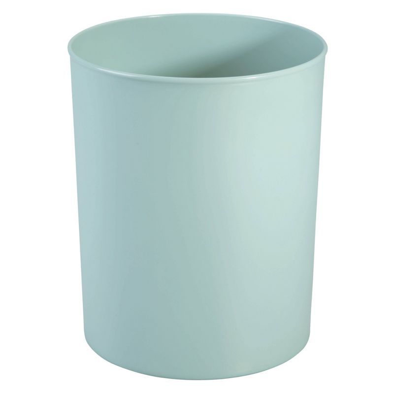 Aqua BPA-Free Plastic Round Wastebasket