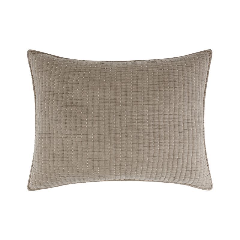 Caden Taupe Cotton Gauze King Sham