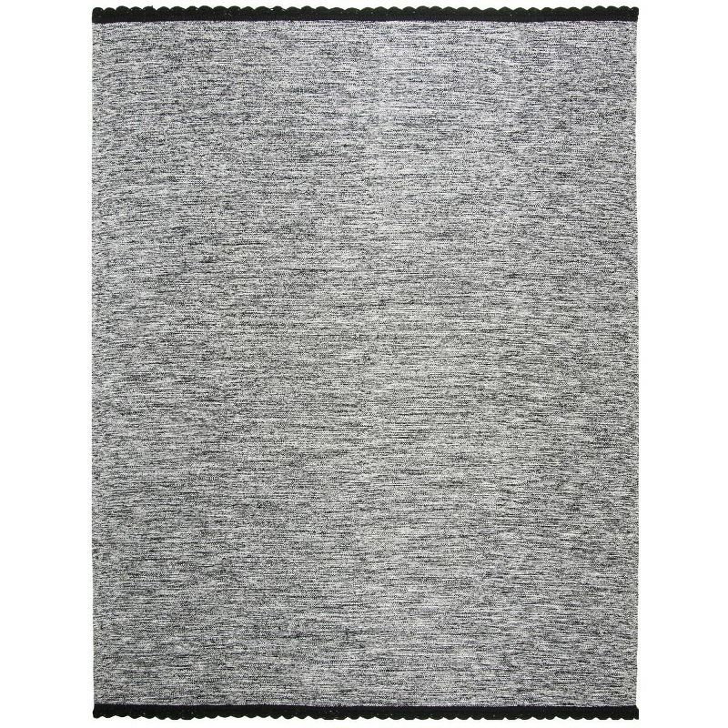 Montauk 8' x 10' Black Cotton Flat Woven Area Rug