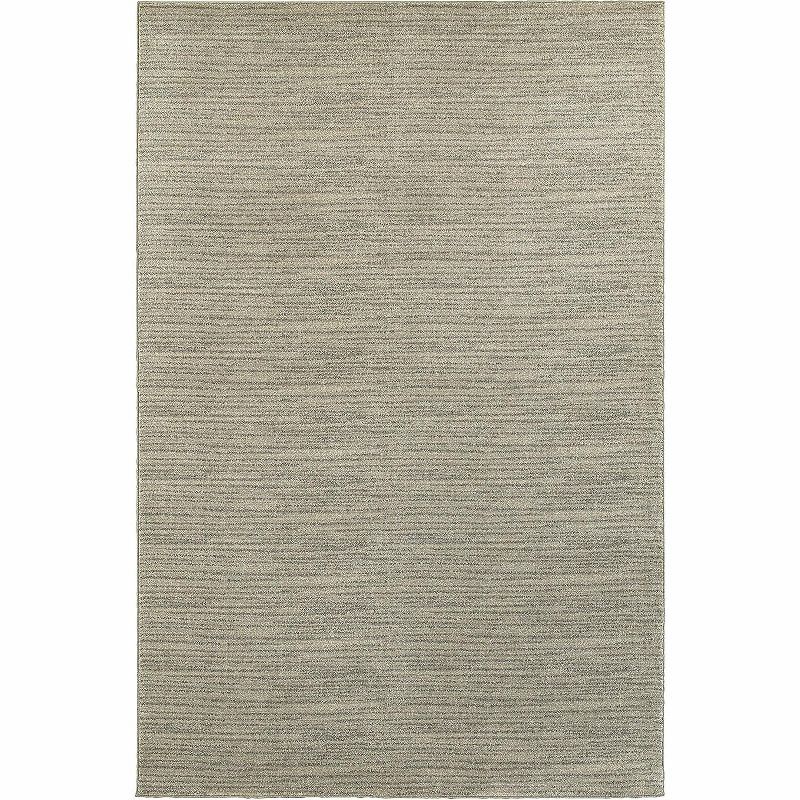 Ivory Rectangular Easy Care Synthetic Area Rug 5'3" x 7'6"