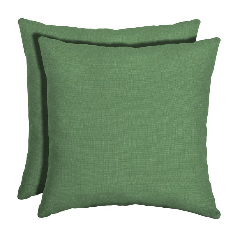 Moss Green Outdoor Square Toss Pillow Set, 16 x 16