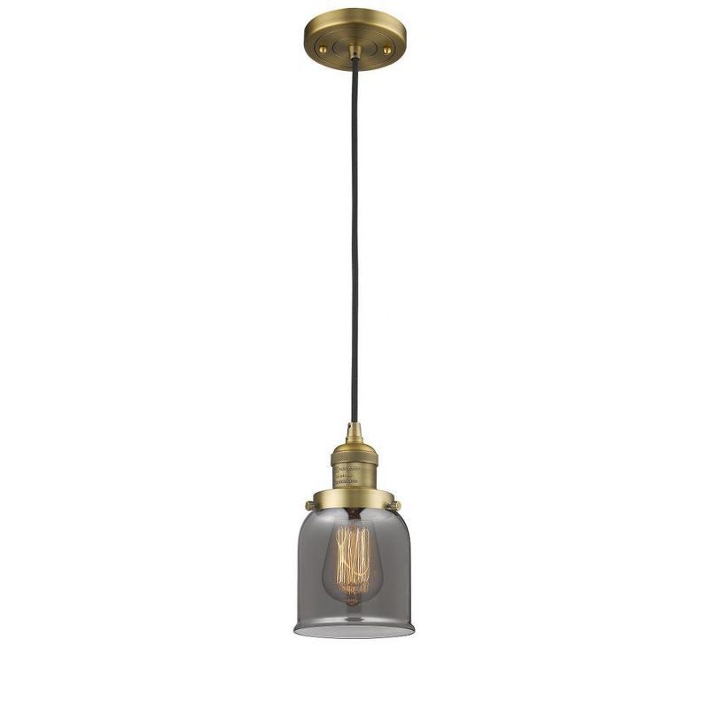 Franklin Brushed Brass Glass Mini Pendant Light