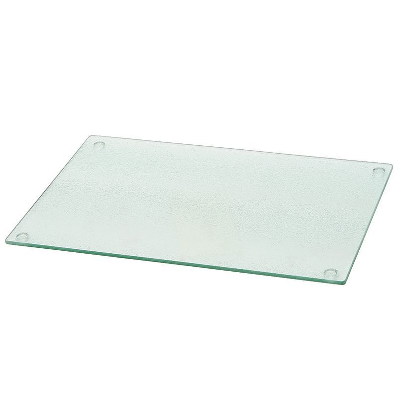 Small Clear Tempered Glass Rectangular Cutting Board Set