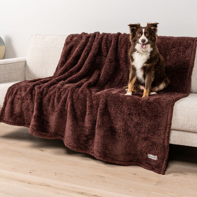 X-Large Brown Waterproof Sherpa Pet Blanket