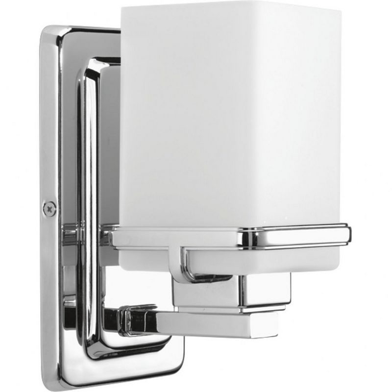 Polished Chrome 8" Dimmable Outdoor Wall Sconce with Opal Glass Shade