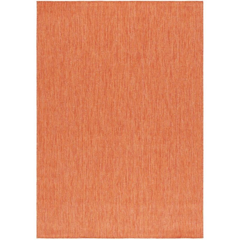 Orange 9' x 12' Stain-Resistant Synthetic Indoor/Outdoor Rug