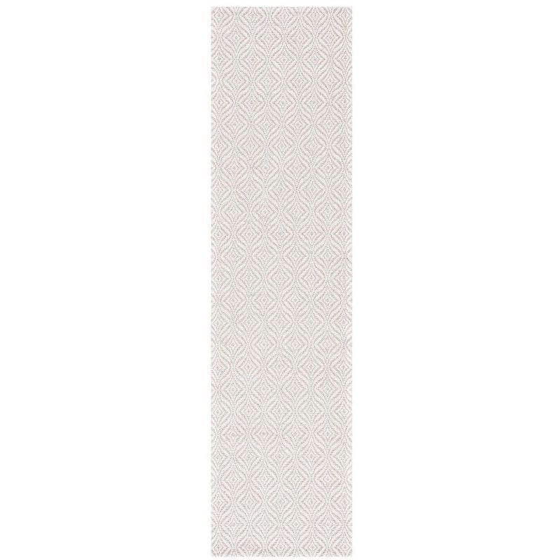 Augustine Boho-Mod Taupe & Cream Geometric Runner Rug - 2' x 8'