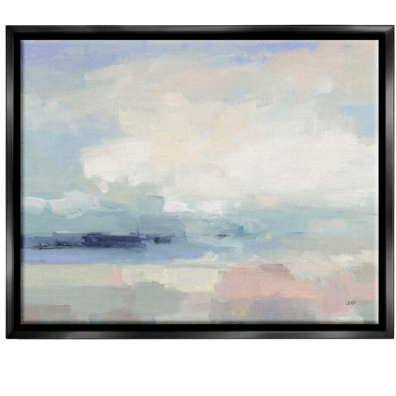 Abstract Landscape Clouds Scene 21x17 Canvas with Black Frame