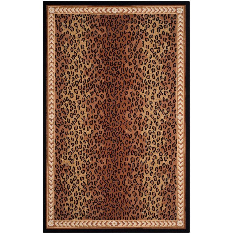 Chelsea Black and Brown Hand-Knotted Wool Area Rug