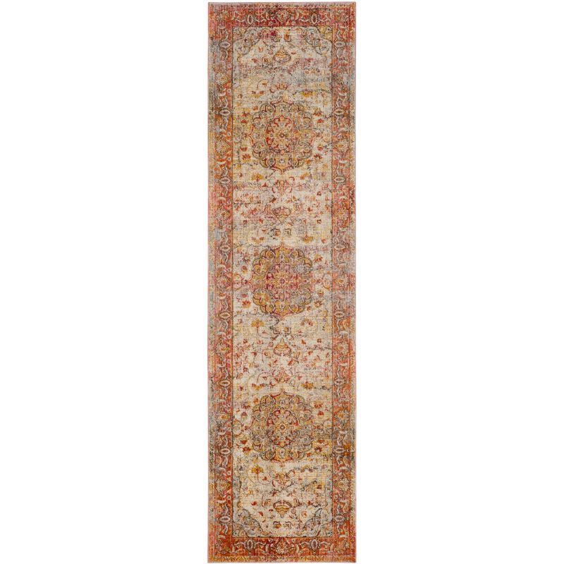 Blue Reversible Synthetic 26" x 12" Washable Rug