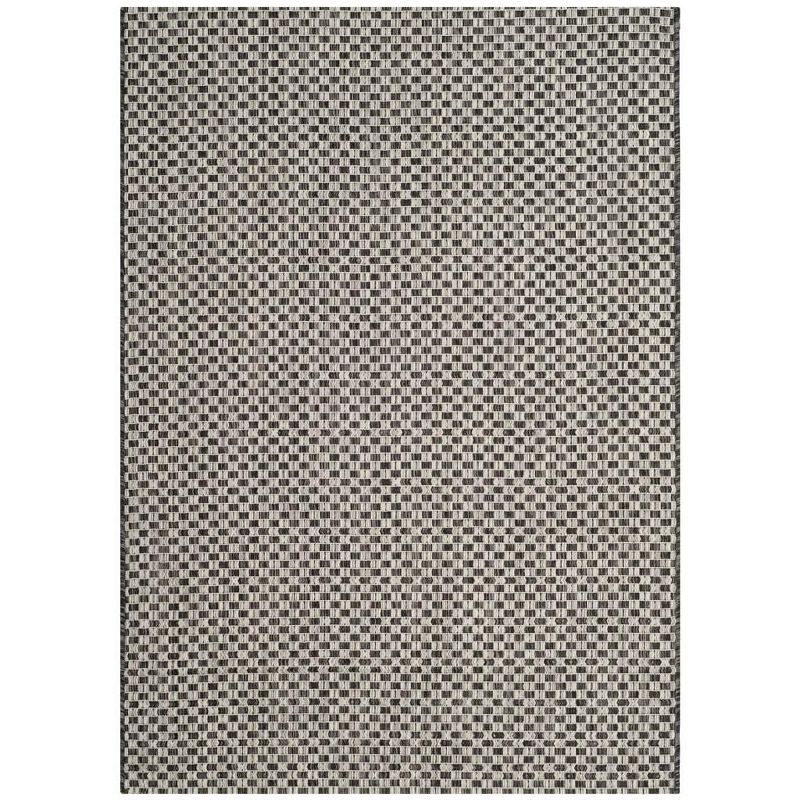 Gray Rectangular Synthetic Easy Care Indoor/Outdoor Rug