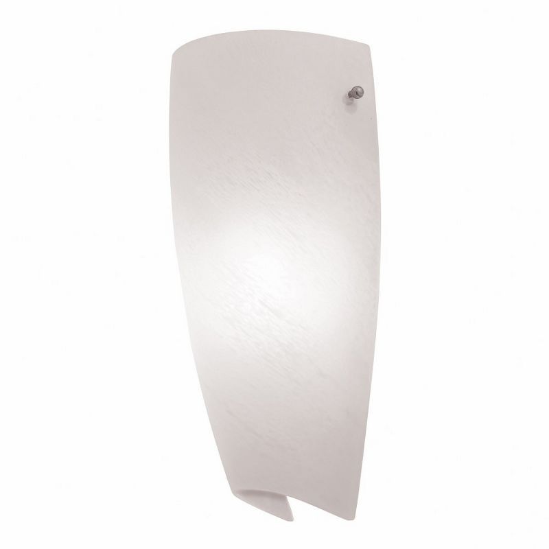 Elegant Minimalist White LED Wall Sconce in Brushed Steel