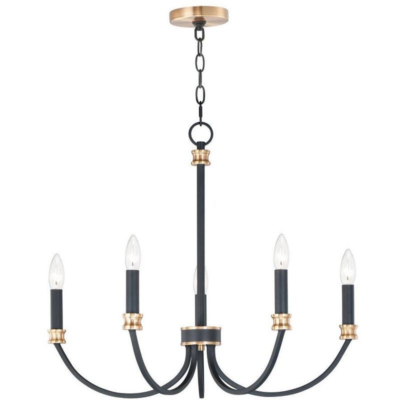 Charlton Black and Antique Brass 5-Light Candelabra Chandelier