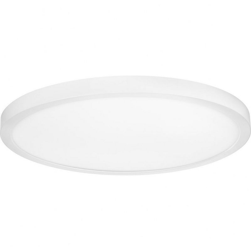 18-Inch White LED Glass Flush Mount Light