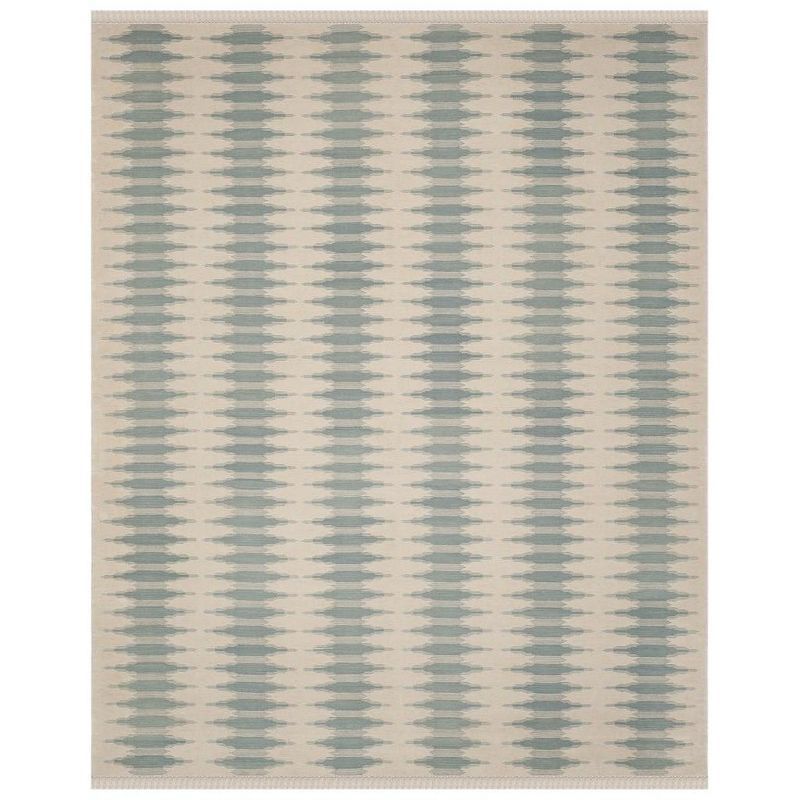 Bohemian Ivory 8' x 10' Hand-Woven Wool & Cotton Area Rug