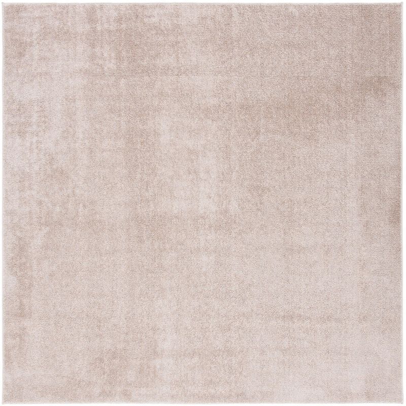 Taupe 6'7" Square Non-Slip Synthetic Area Rug