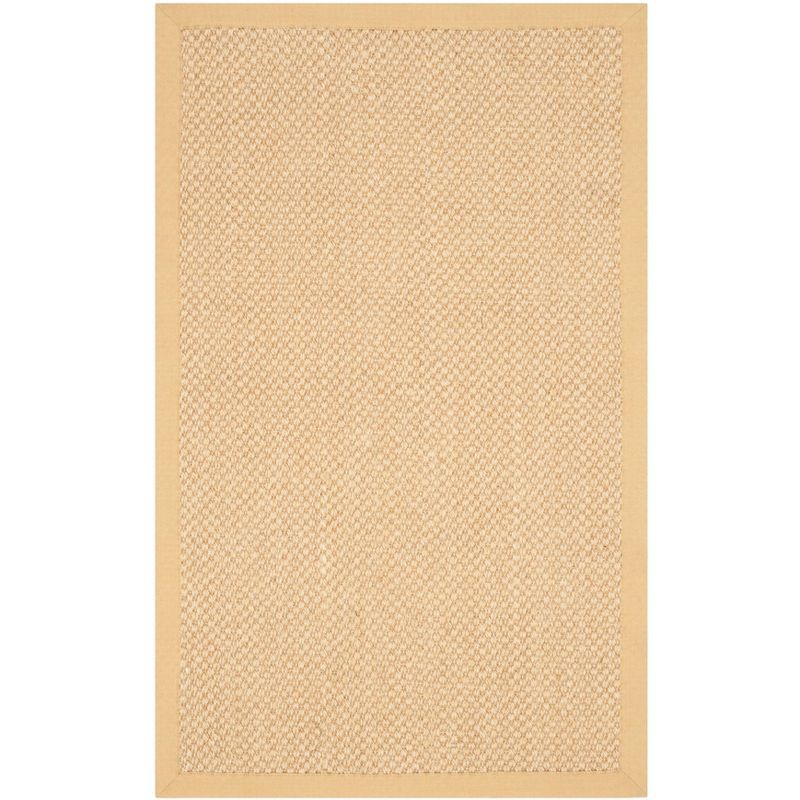 Beige Handmade Non-slip Wool and Cotton Rug