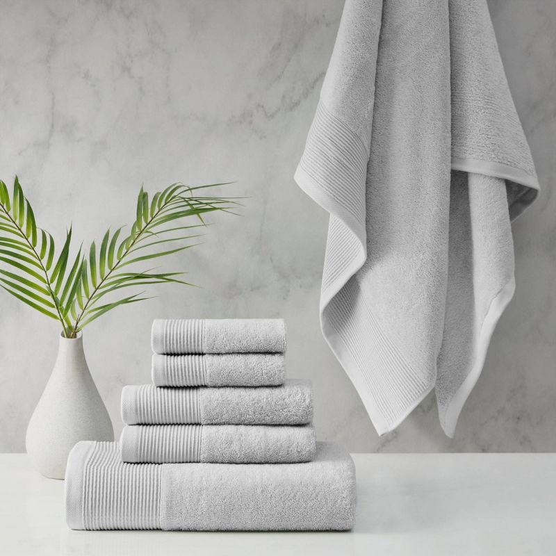 Nuage Silver Infused Cotton Tencel Blend 6-Piece Towel Set