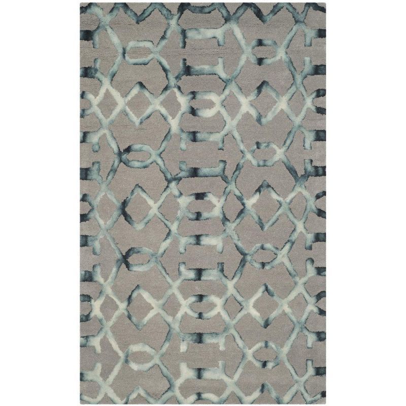 Charcoal Grey Hand-Tufted Wool Rectangular Area Rug