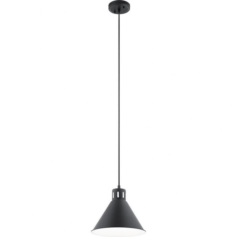 Zailey Black Glass 10.75" Indoor/Outdoor Pendant Light