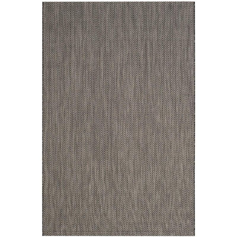 Safavieh Courtyard Black and Beige Rectangular Area Rug