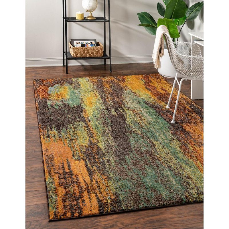 Sevilla Abstract Multicolor Synthetic 10'x13' Indoor Area Rug