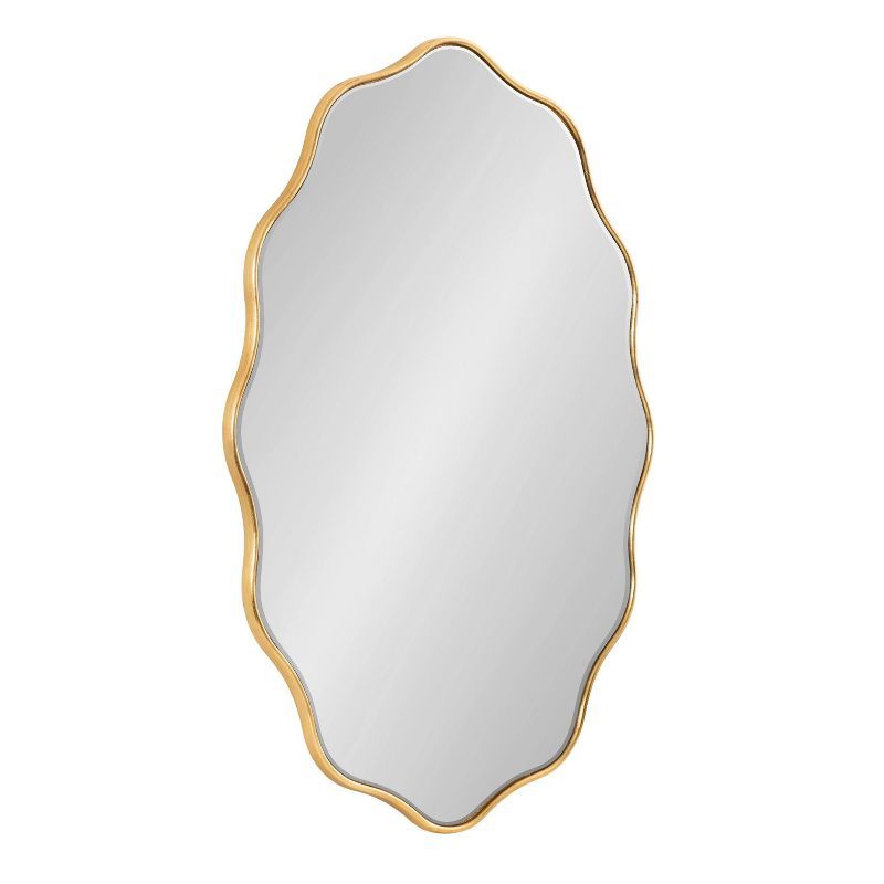 Viona Oval Gold Scalloped Wall Mirror