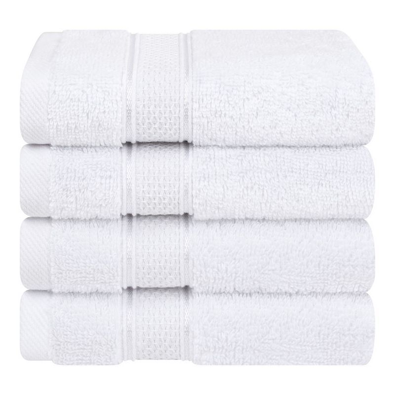 White Turkish Cotton Luxury Washcloth Set