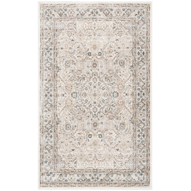 Elysian Blue 26" Round Hand-Knotted Stain-Resistant Rug