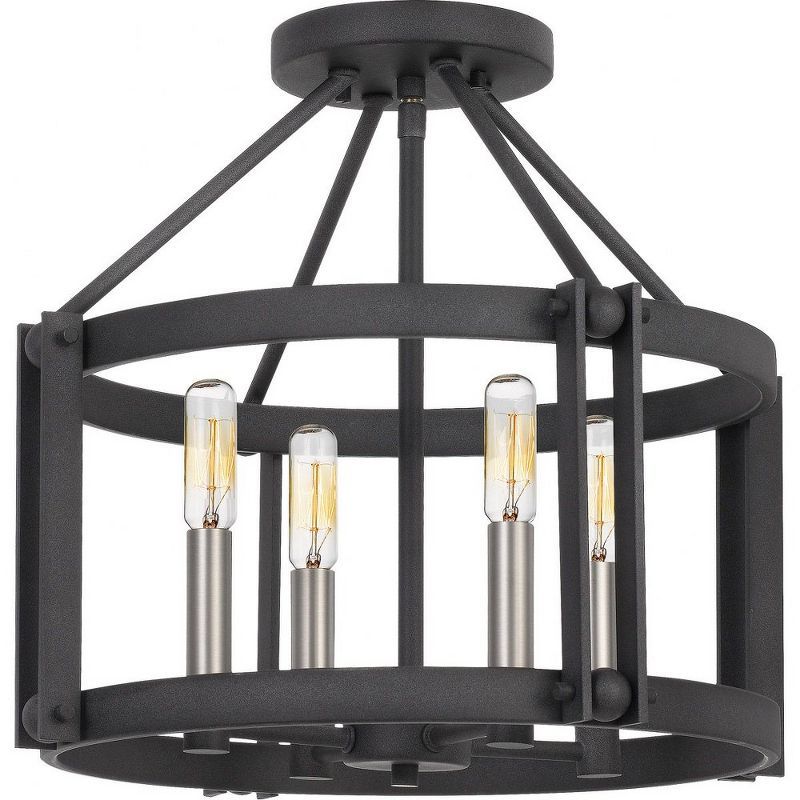 Victor 16" Transitional Dual-Finish Semi-Flush Mount Light