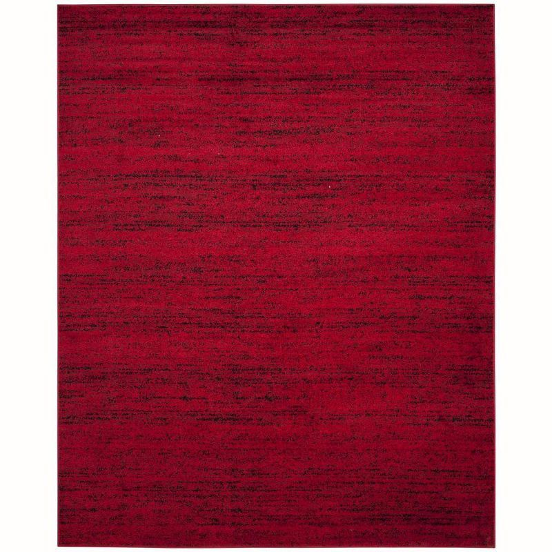 Adirondack Red and Black 9' x 12' Synthetic Area Rug