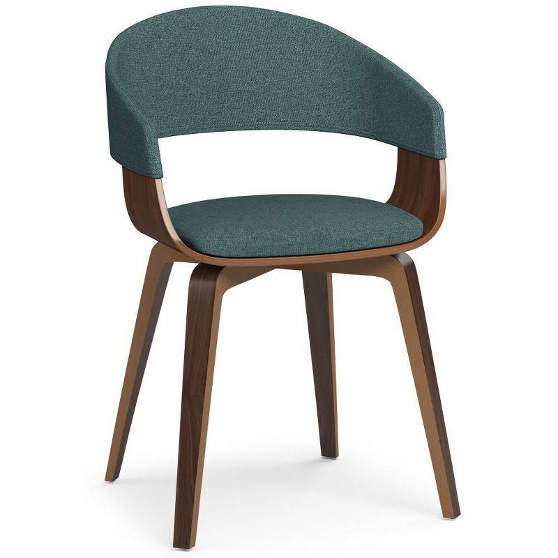 Calinda Light Turquoise Blue Upholstered Bentwood Dining Chair