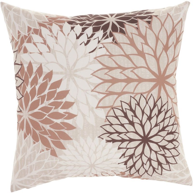 Sunny Aloha 20" Square Natural Polyester Outdoor Throw Pillow