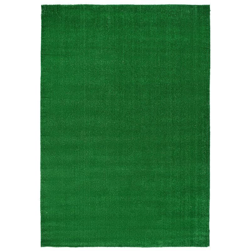 Green Synthetic Turf Indoor Outdoor Area Rug 5' x 7'