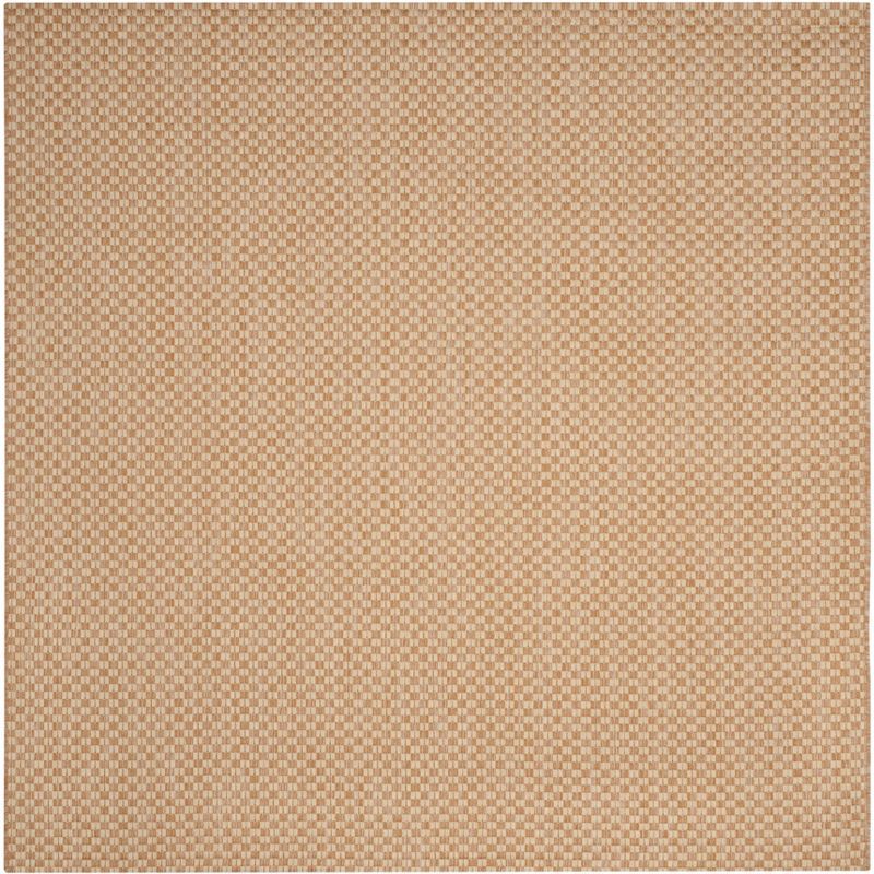 Natural Cream Square Synthetic Outdoor Area Rug