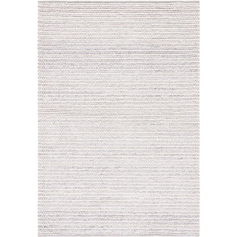 Handmade Ivory and Light Grey Wool Flat Woven Accent Rug, 2' x 3'