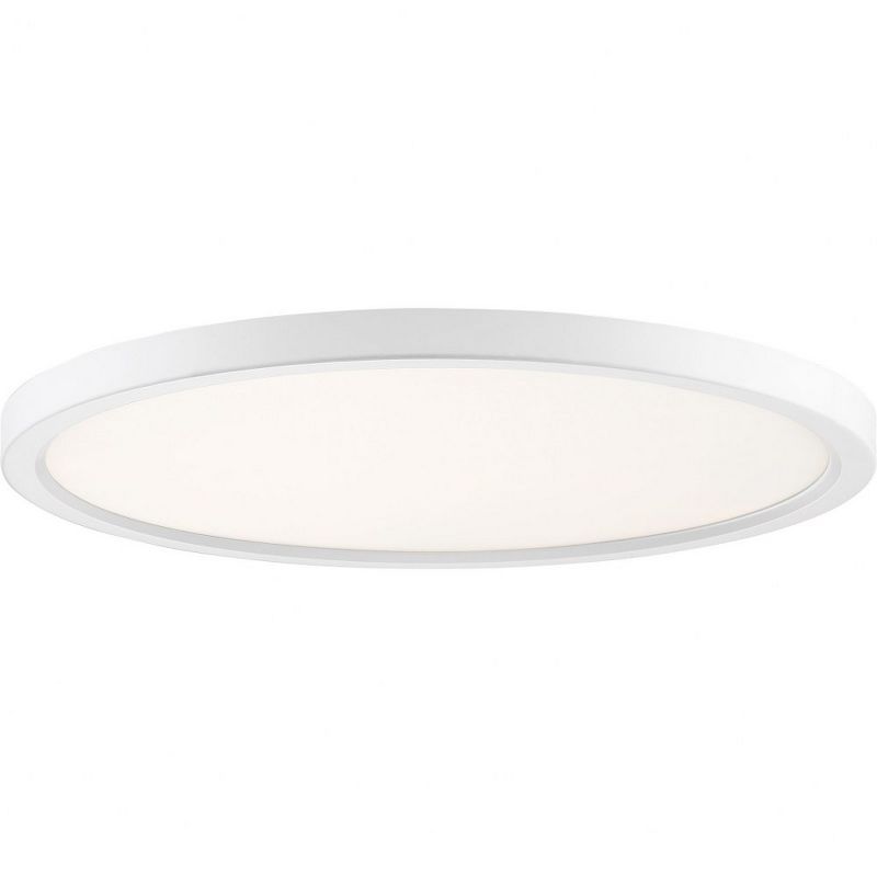 Fresco White Glass LED Indoor/Outdoor Flush Mount Light