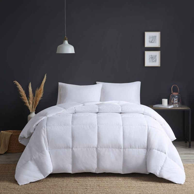 White Twin Heavyweight Goose Feather Down Comforter