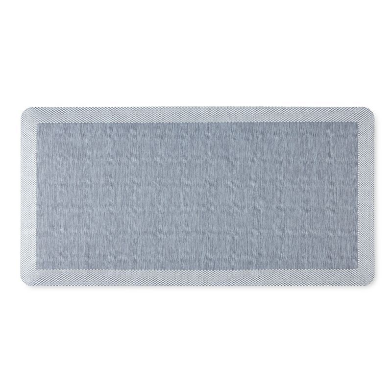 Mira Blue Polyester Anti-Fatigue Kitchen Mat, 19.6" x 39"